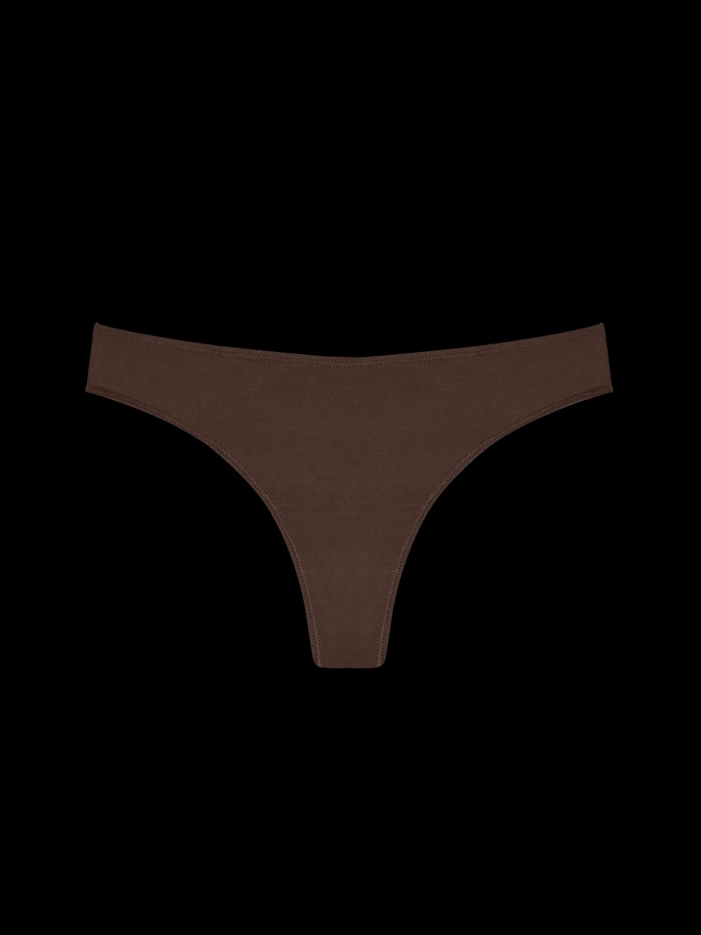 Brown Seamless Thong Panty
